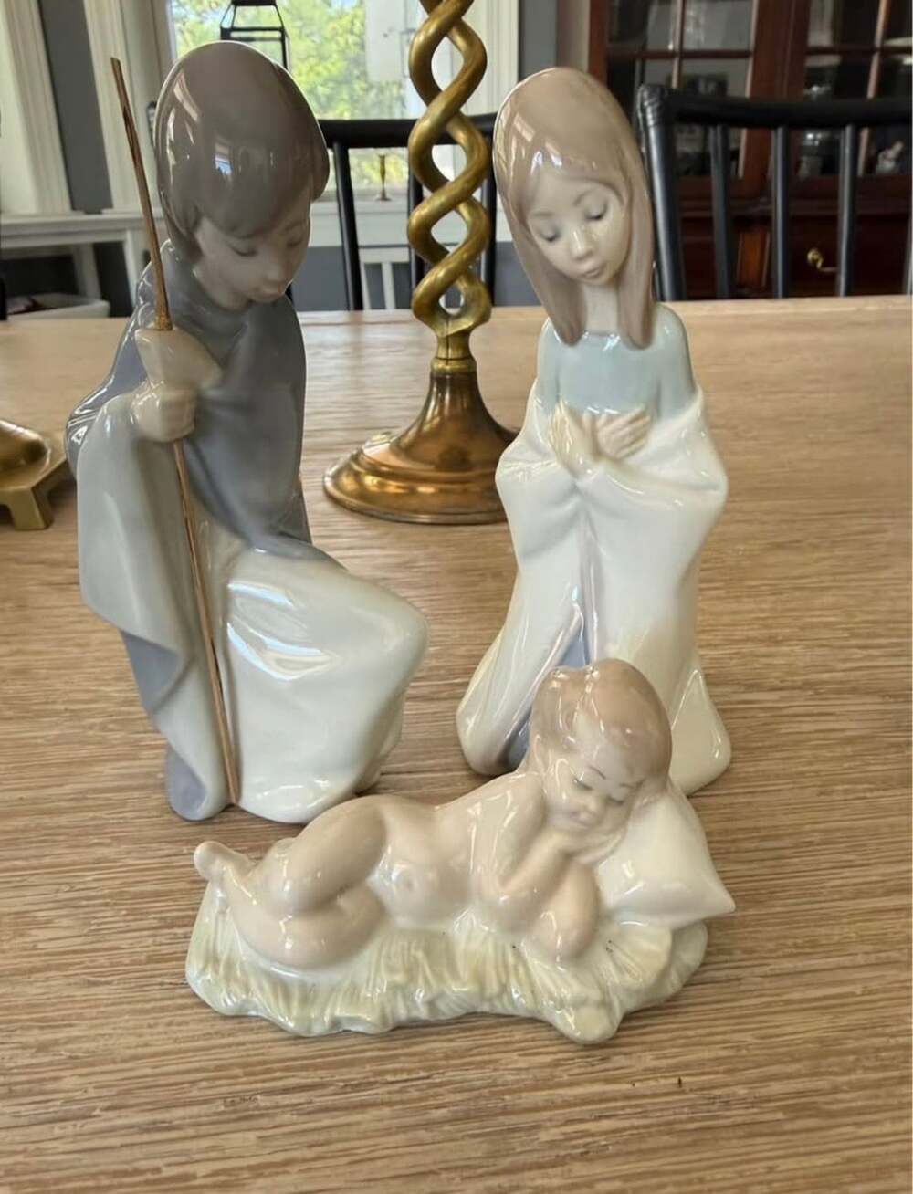 Lladro Holy Family Nativity Set 3 Pc Porcelain